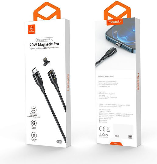 Mcdodo Magnetic USB-C to Lightning Cable 20W Black 1.2m CA-8850