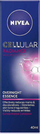 Nivea Cellular Radiance Skin Perfection Overnight Feuchtigkeitsspendend Serum Gesicht für Strahlkraft & Aufhellung 40ml