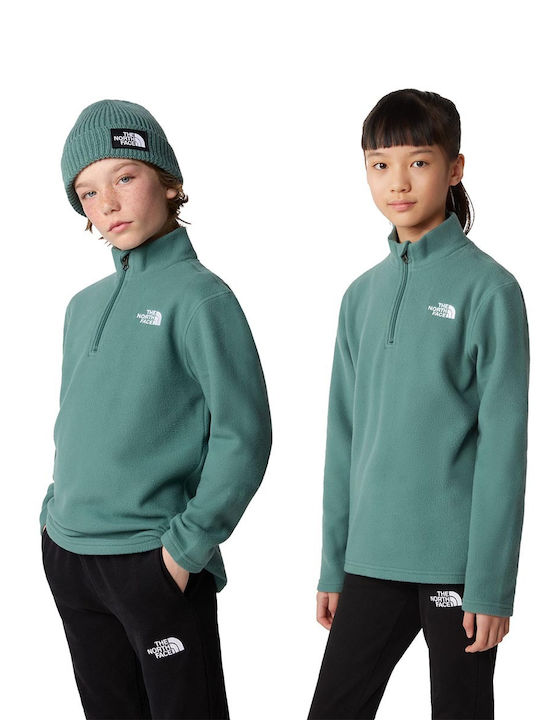 Kids' Shirt Long Sleeve Turquoise GLACIER 1/4 ZIP