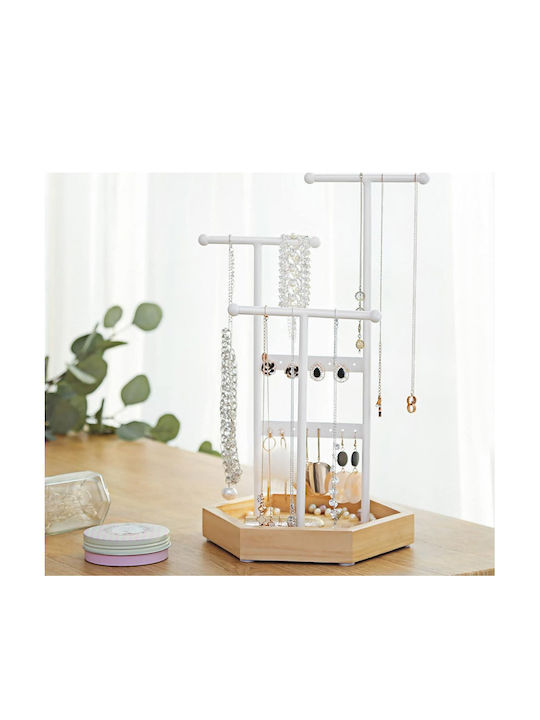 Songmics Σταντ Κοσμημάτων Μεταλλικό Λευκό 5x18x36cm Songmics Σταντ Κοσμημάτων Μεταλλικό Λευκό 5x18x36cm