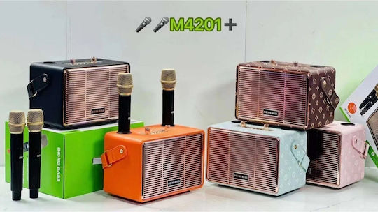 Karaoke Speaker with Wireless Microphones M4201 Pink