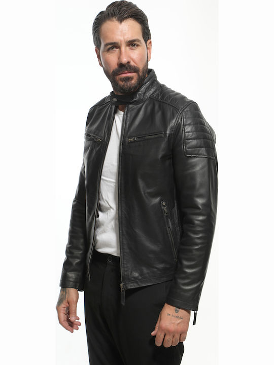 Leather Jacket Biker Black
