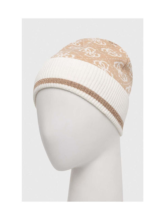 Guess Logo Beanie in Beige color