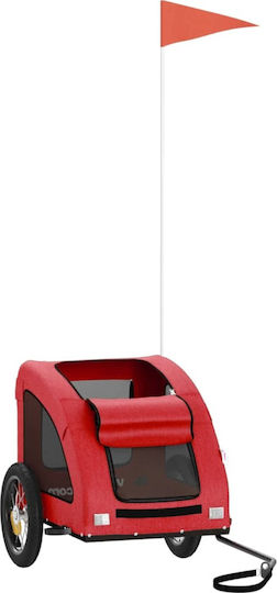 vidaXL Dog Carrying Red Stroller for 30kg Pets L124xW53xH53cm