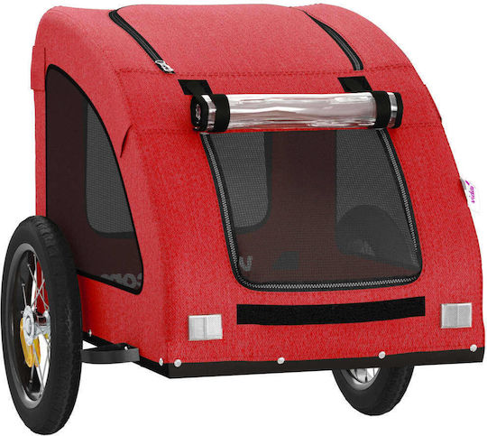 vidaXL Dog Carrying Red Stroller for 30kg Pets L124xW53xH53cm