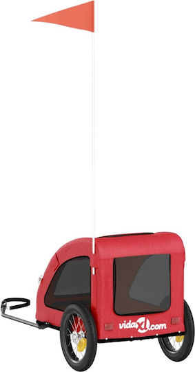 vidaXL Dog Carrying Red Stroller for 30kg Pets L124xW53xH53cm