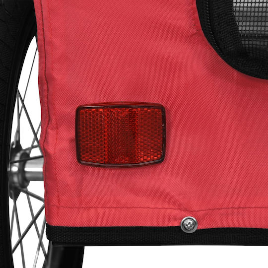 vidaXL Dog Carrying Red Stroller for 30kg Pets L124xW53xH53cm