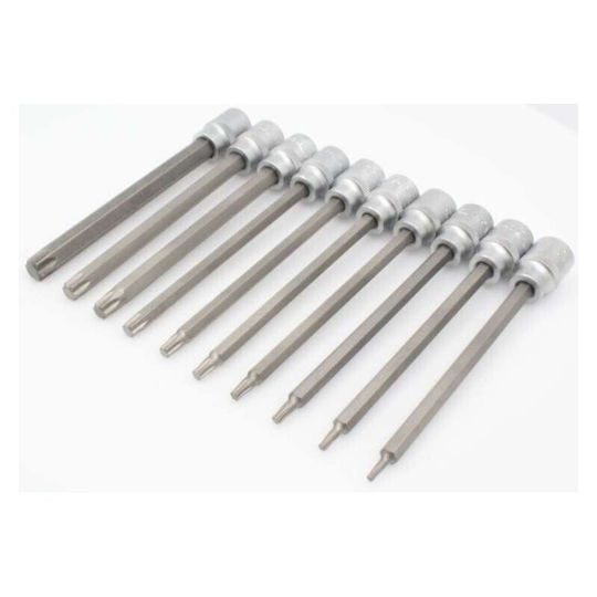 Satra Дълги Битови ключове с Torx и Квадратно Гнездо 3/8'' Комплект 10бр
