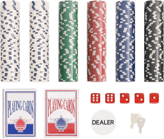 vidaXL Set 300 Poker Chips 40mm / 11.5gr with 5 Decks