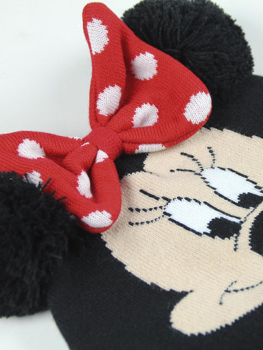 Minnie Mouse Kids Beanie Knitted Black