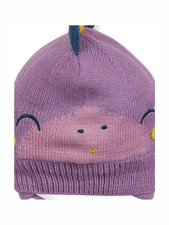 Kinder Mütze Gestrickt Flieder