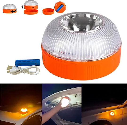 Autoline Φάρος Αυτοκινήτου LED 5.2cm με Πορτοκαλί Φωτισμό