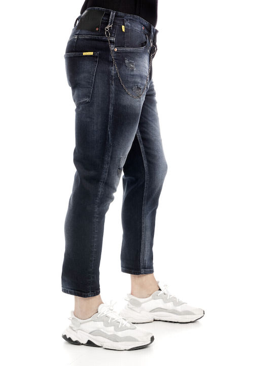 Scinn Men's Jeans Pants in Loose Fit Dark blue.