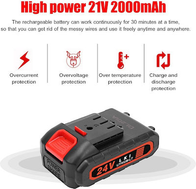 Επαναφορτιζόμενο Mini Chainsaw Battery Brushless 24V with Bar 15.24cm