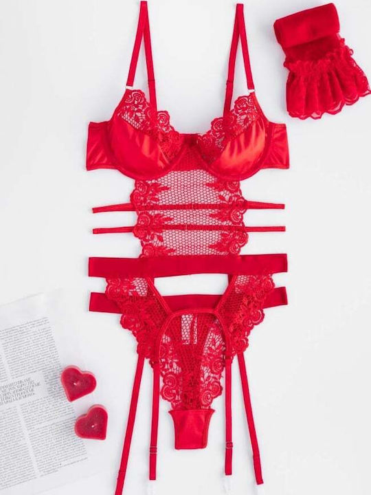 Decoro Sexy Bodysuit Rot