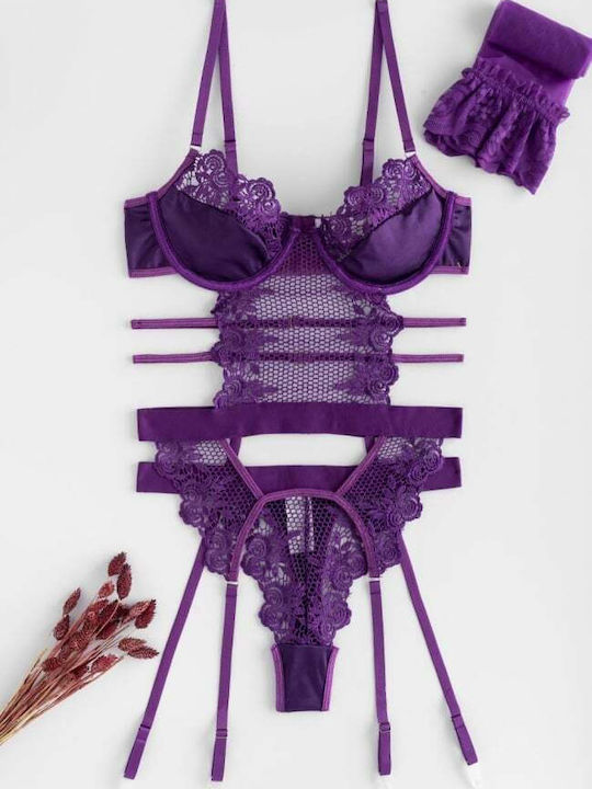 Decoro Sexy Bodysuit Purple