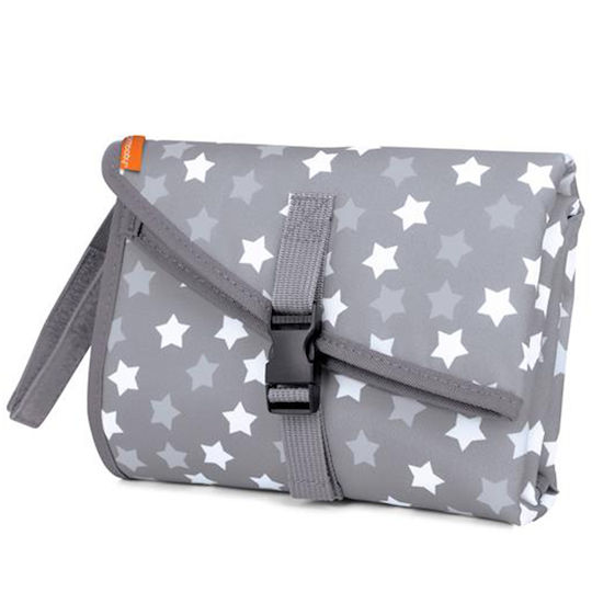Dreambaby Reise-Wickelunterlage Stars aus Stoff Grau 42x61cm