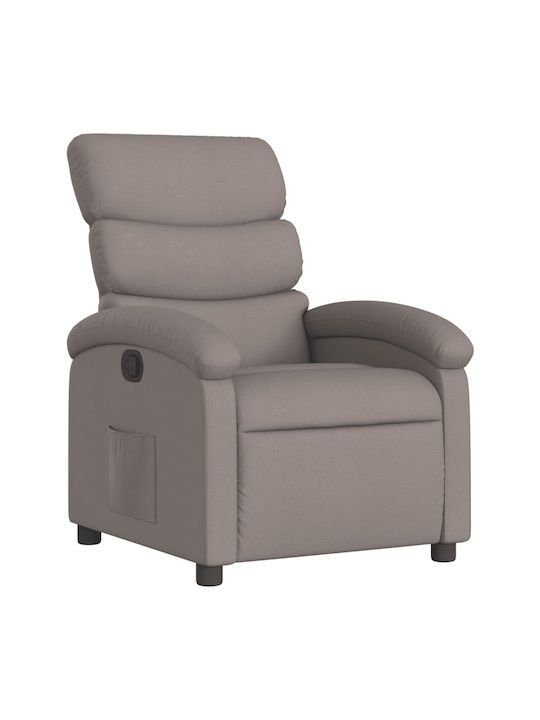 Fotoliu Relax cu Puf Taupe 70x92x99.5cm