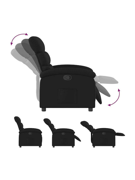 Relax Armchair with Footstool Black 70x92x99.5cm