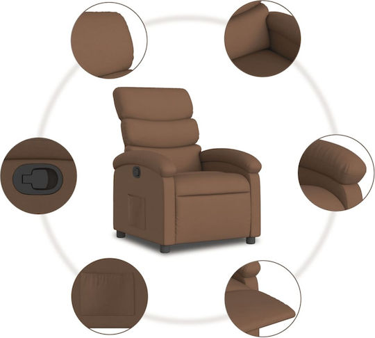 Relaxsessel mit Fußhocker Coffee 70x92x99.5cm