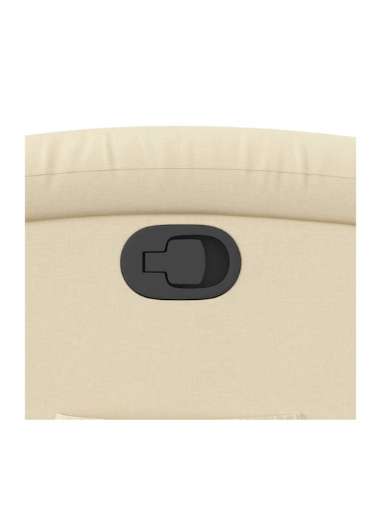 Relax Armchair with Footstool Cream 70x92x99.5cm