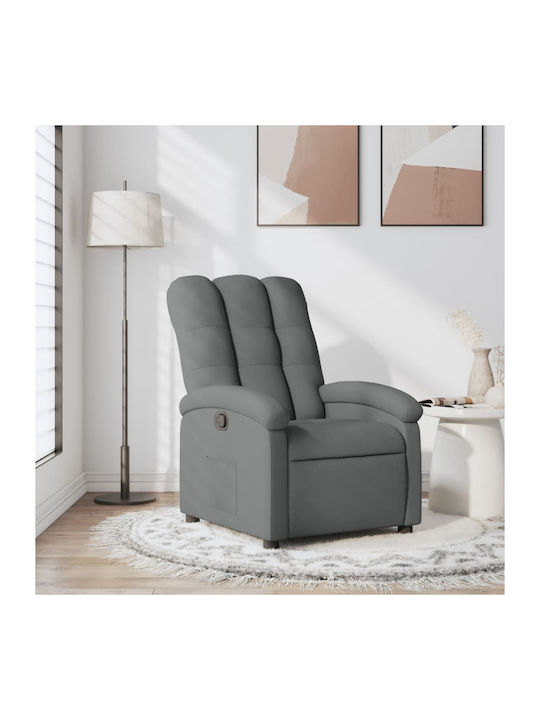 Πολυθρόνα Relax με Υποπόδιο Σκούρο Γκρι 70x93x101cm