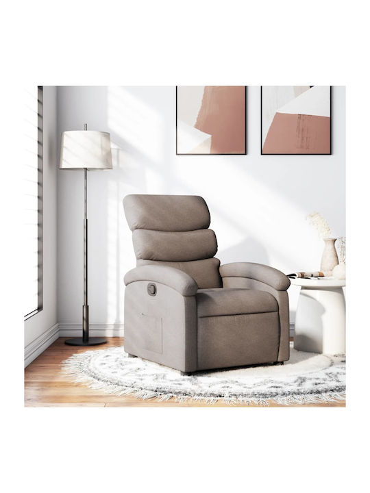 Fotoliu Relax cu Puf Taupe 70x92x99.5cm