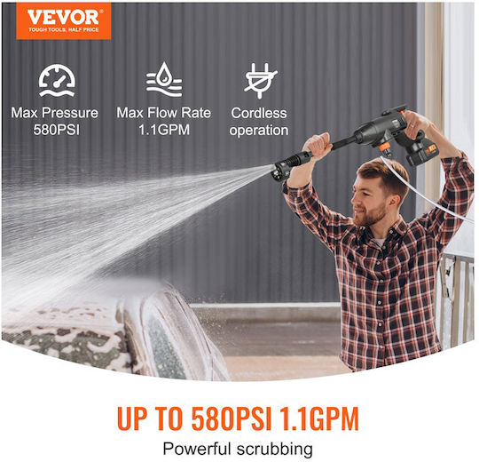 Vevor Pressure Washer Battery 21V 1x4Ah with Pressure 40bar
