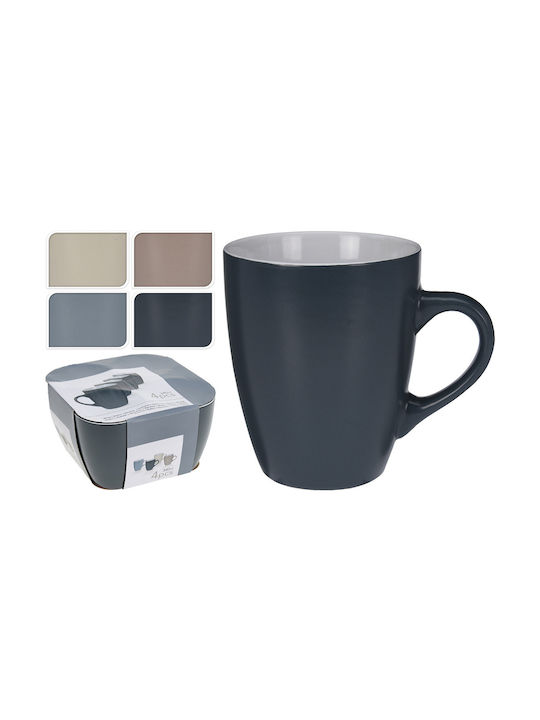 Click Tasse Keramik Bunt 340ml 4Stück