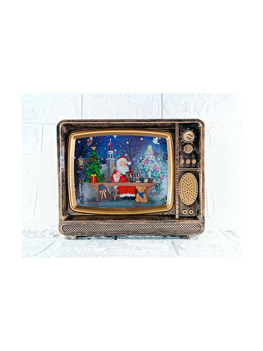 Christmas Illuminated Decorative Television 20x8.5x24.5cm