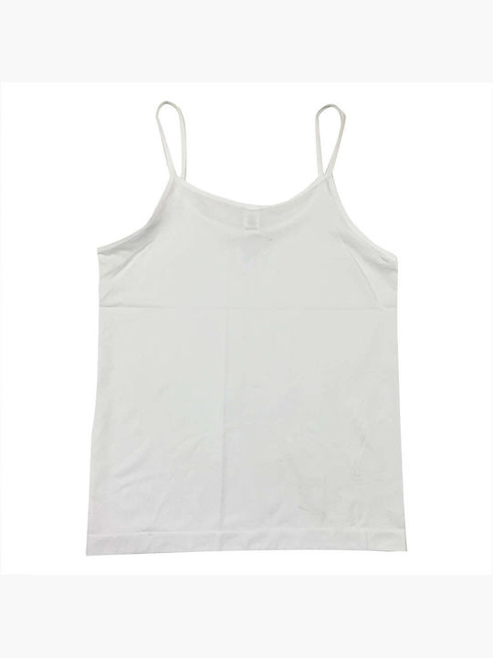 Women's T-Shirt with Spaghetti Strap White