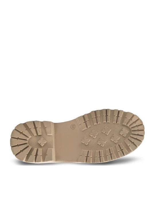 Damen Chelsea Stiefeletten Beige