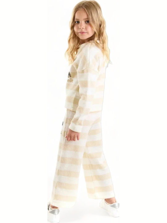 Kids Sweatpants Set Ecru 2pcs Minnie