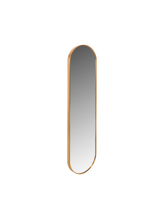 HomeMarkt Wandspiegel Ganzkörper Oval mit Gold Metallisch Rahmen 149x38.5cm 1Stück