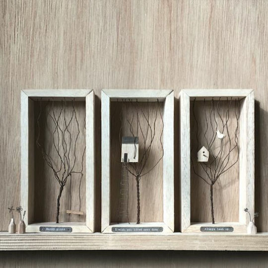 Synchronia Διακοσμητικό Τοίχου από Ξύλο 11.5x3x22.7cm