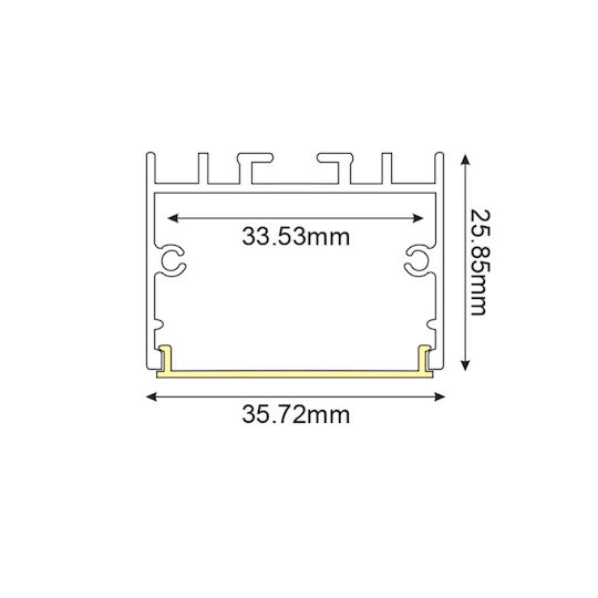 Aca Commercial Linear LED Ceiling Light 41W Warm White 149cm