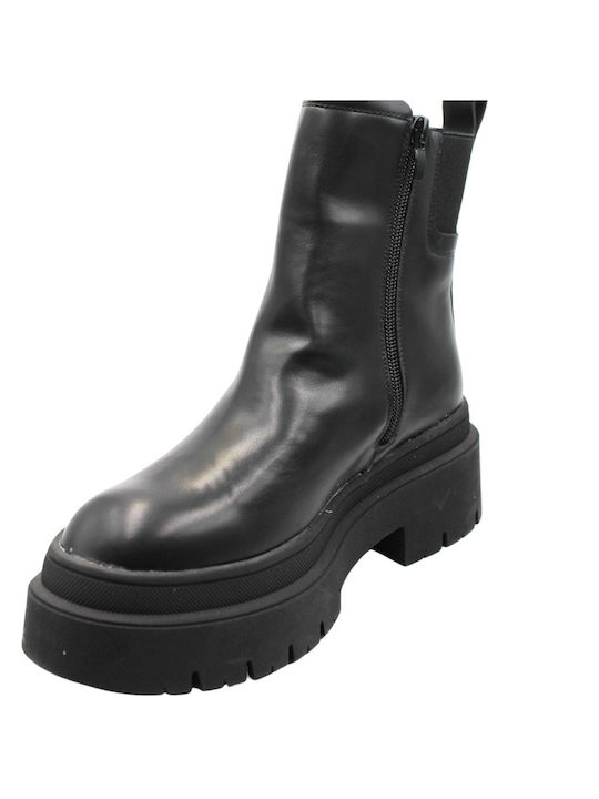 Plato Damen Knöchelstiefel Schwarz