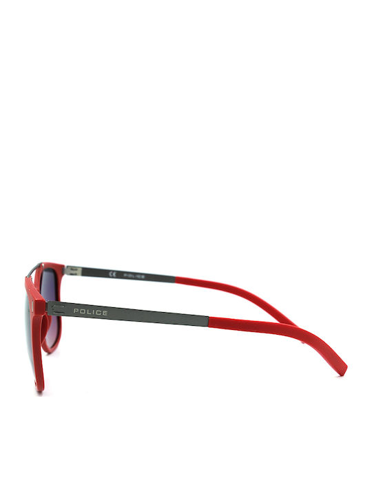 Police Wager 1 Men's Sunglasses with Red Frame SPL1697FZP