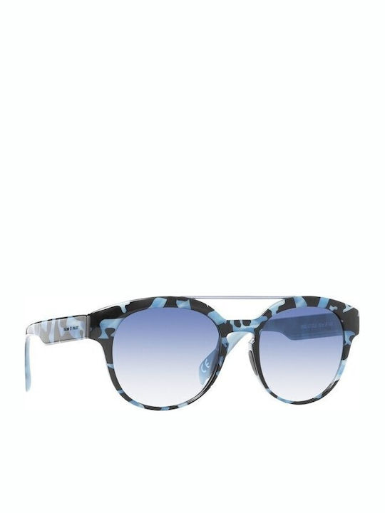Italia Independent 0900 141.GLS Men's Sunglasses with Blue Frame and Blue Lens 0900.141.GLS