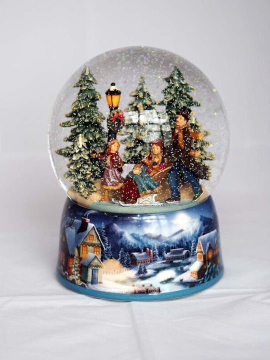 Ornament de Crăciun Lanternă Luminat cu Globuri Baterie 15x15x19cm 1buc