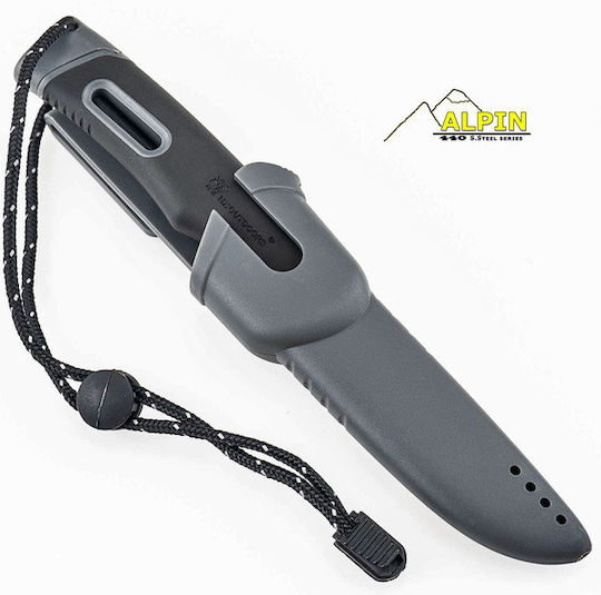 Alpin Outdoor Knife Black in Sheath