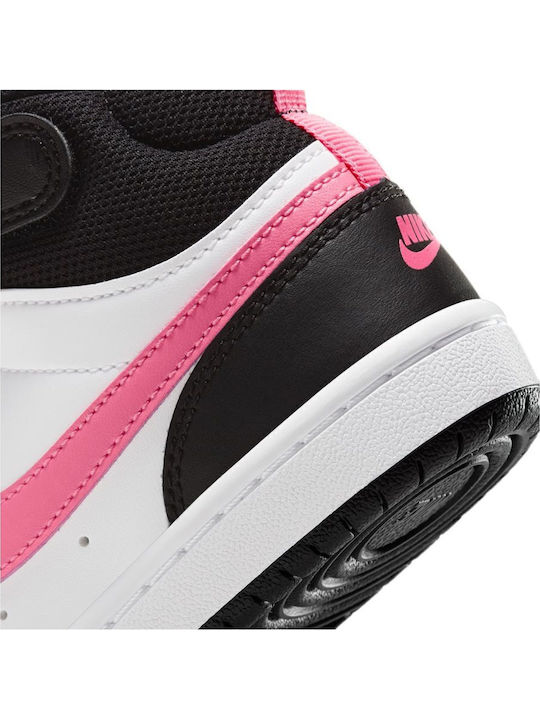 Court Borough Mid 2 Kids Sneakers High With Hoop & Loop Closure Black