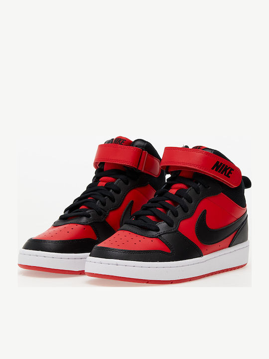 Court Borough Mid 2 Παιδικά Sneakers High με Σκρατς Κόκκινα CD7782-602