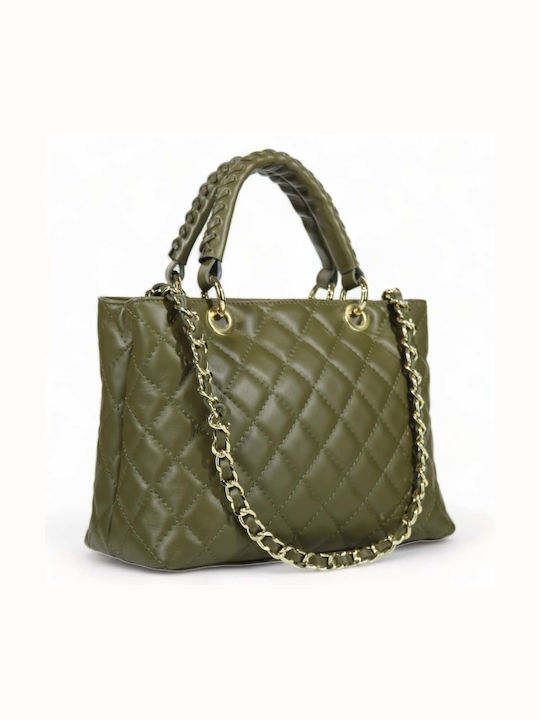 Passaggio Leather Leather Women's Bag Tote Handheld Green