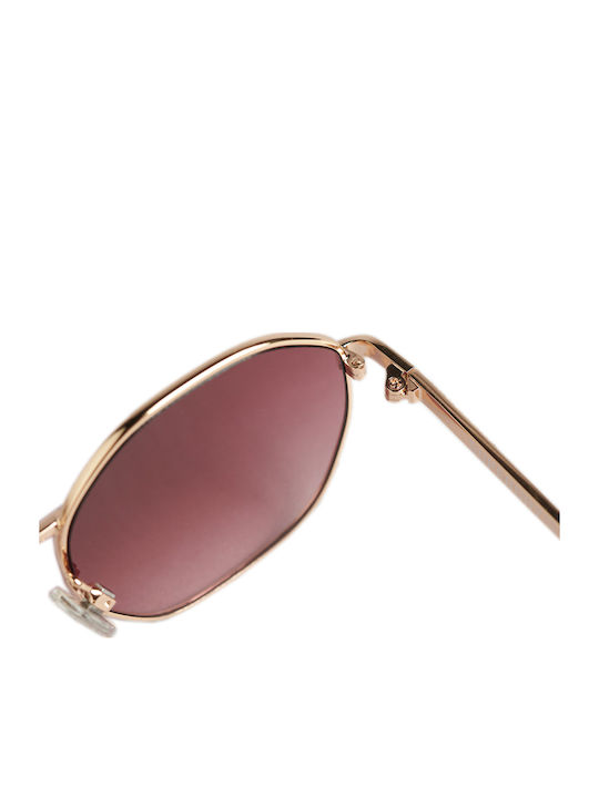 Superdry Vintage Script Women's Sunglasses with Rose Gold Metal Frame and Red Lens Y9710002A-6VB