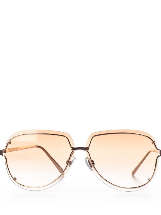 Superdry Women's Sunglasses with Rose Gold Metal Frame and Brown Gradient Lens W9710035A-6VJ