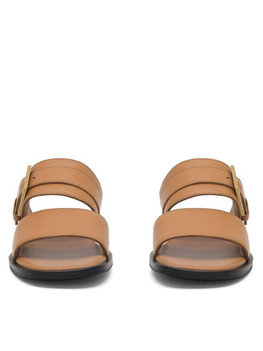 Damen Flache Sandalen in Braun Farbe