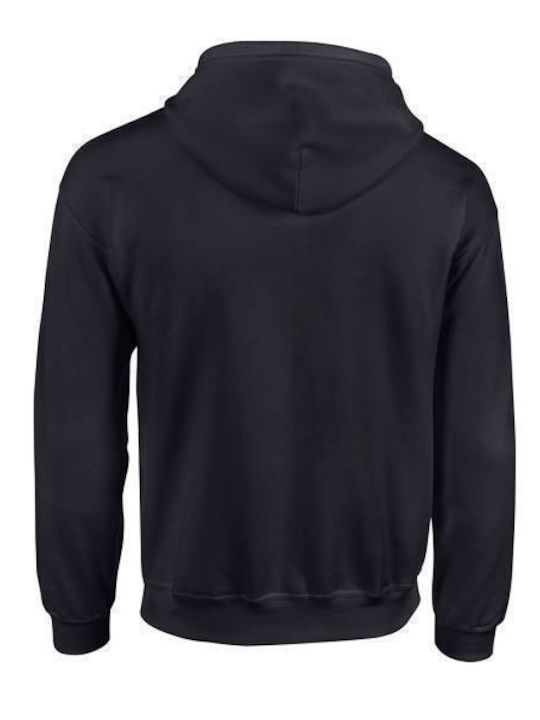 Takeposition Men's Sweatshirt Jacket with Hood and Pockets black