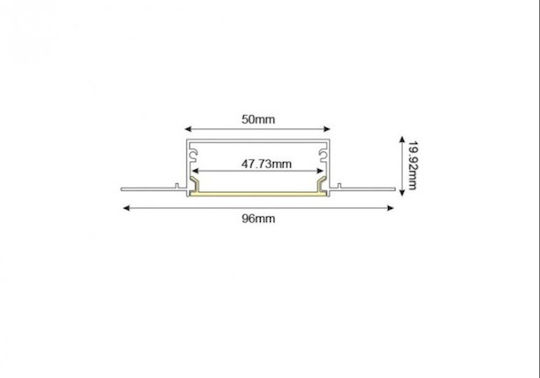 Aca Commercial Linear Recessed LED Ceiling Light 41W Warm White 149cm