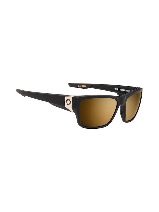 Spy Dirty Mo 2 Men's Sunglasses with Black Plastic Frame and Gold Mirror Lens 6700000000016